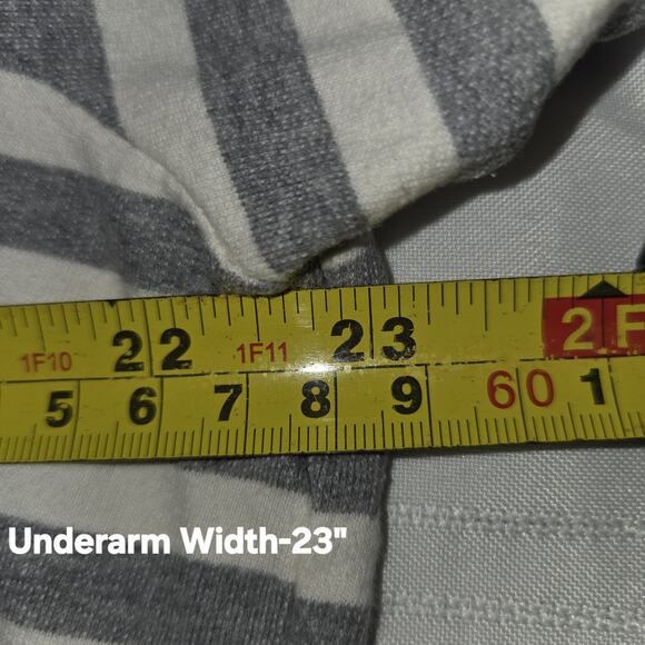 Style & Co Sport The Essential Sweatshirt Top Womens XL Gray Stripes Design - Picture 11 of 16